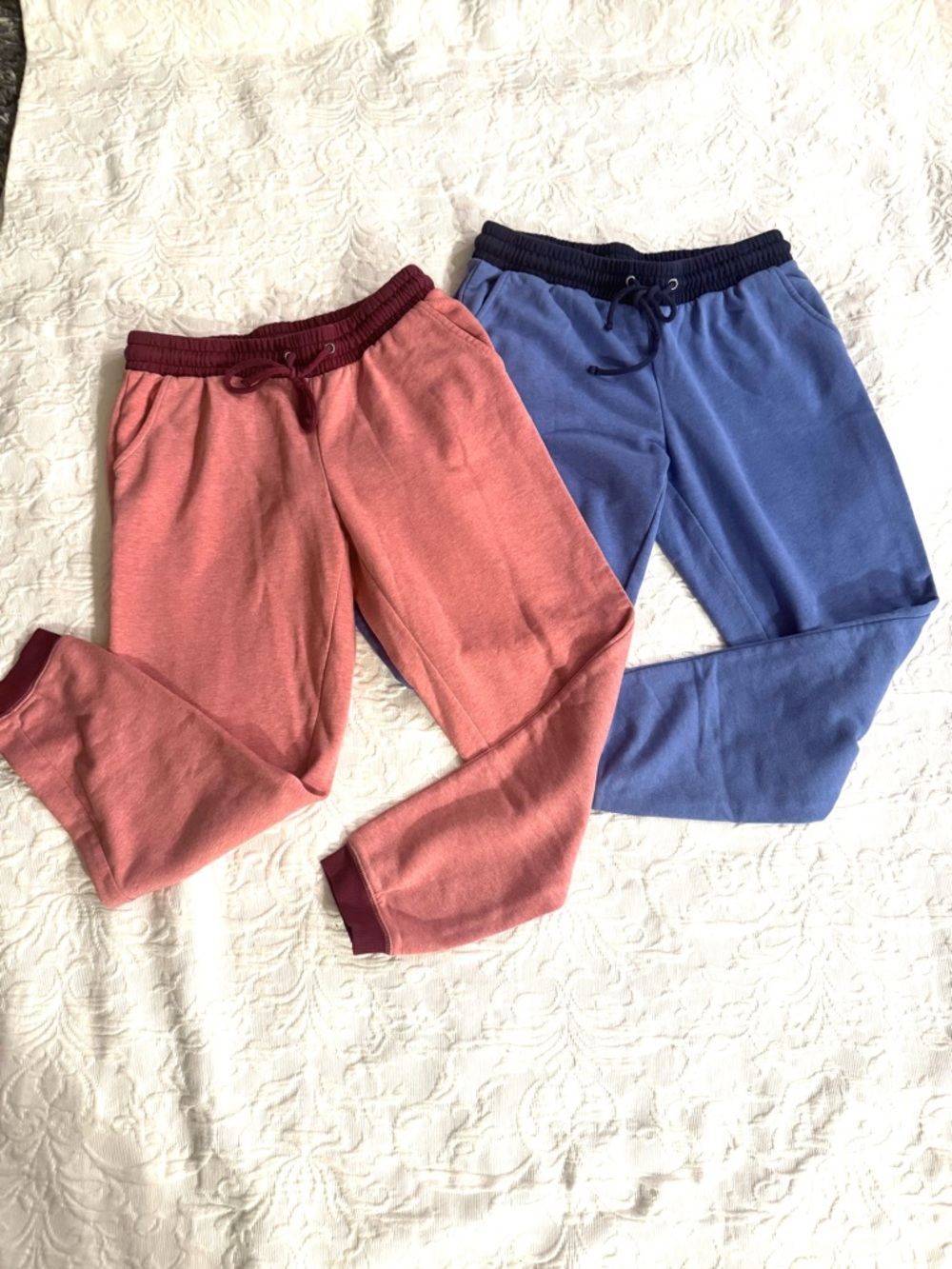 Old Navy Cozy Drawstring Jogger Pants - Blue and Dusty Rose